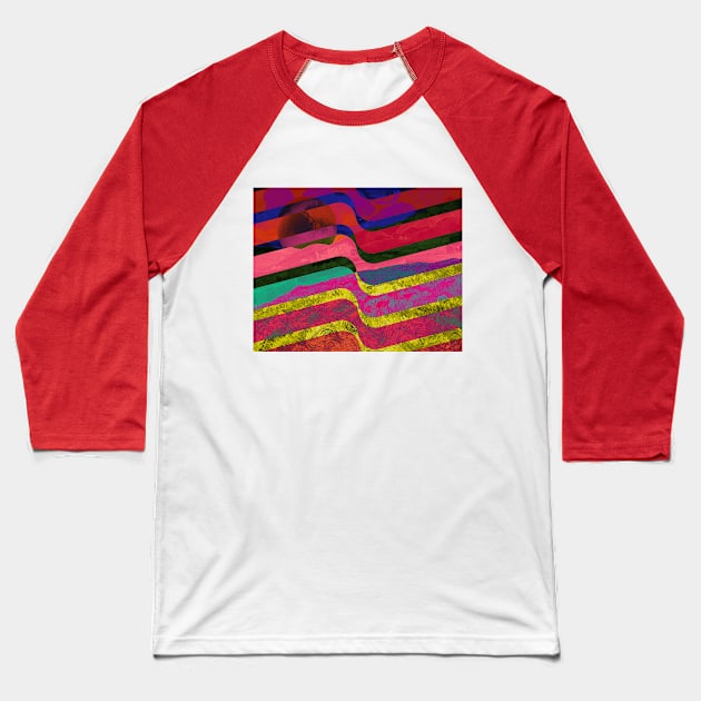 Landscape from Saint-Rémy by Van Gogh (Remix by SABRE) Baseball T-Shirt by SABREart